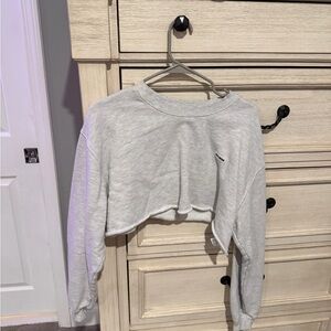 Joah Brown Light Gray Cropped Top